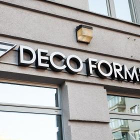 Объемные световые буквы DECO FORM интерьерный салон
